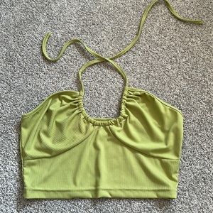Green crop top